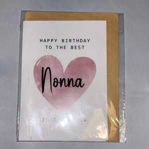 Birthday Card for Nonna with Pink Heart, Free when Bundle